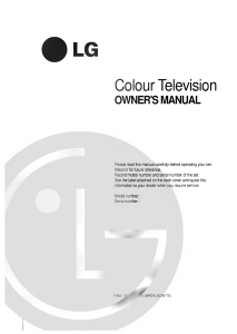 Manual LG PF-60A30 Television