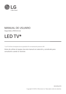 Manual de uso LG 65NANO806NA Televisor de LED