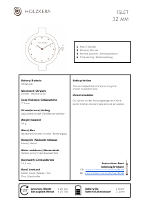 Handleiding Holzkern Elba Horloge