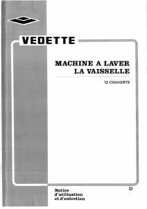 Mode d’emploi Vedette E3033 Lave-linge