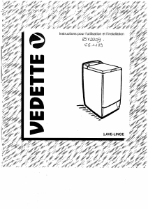 Mode d’emploi Vedette EG1088P Lave-linge