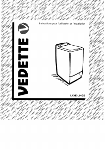 Mode d’emploi Vedette EG9091 Lave-linge