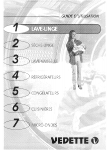 Mode d’emploi Vedette TLA93 Lave-linge