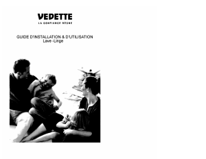 Mode d’emploi Vedette VLF166 Lave-linge