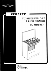 Mode d’emploi Vedette BU8065B Cuisinière