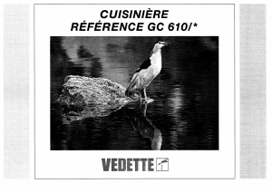 Mode d’emploi Vedette GC610 Cuisinière