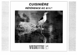 Mode d’emploi Vedette KC611 Cuisinière