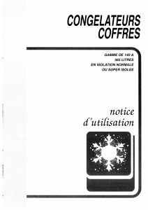 Mode d’emploi Vedette CH131 Congélateur
