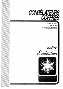 Mode d’emploi Vedette CH5701S Congélateur