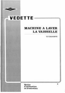 Mode d’emploi Vedette LUXE4412H Lave-vaisselle