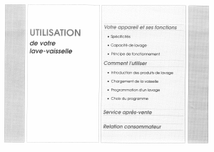 Mode d’emploi Vedette LV2262AVS Lave-vaisselle