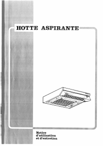 Mode d’emploi Vedette HL831 Hotte aspirante
