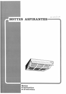 Mode d’emploi Vedette HS610 Hotte aspirante
