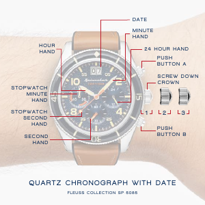 Handleiding Spinnaker SP-5085-11 Aqua Grey Horloge
