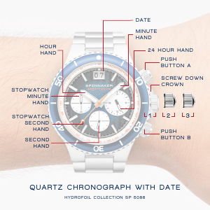 Manual Spinnaker SP-5086-33 Arctic White Watch