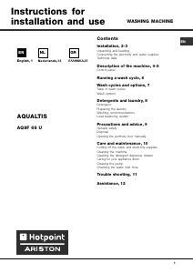 Manual de uso Hotpoint Aqualtis AQ9F 68 U Lavadora