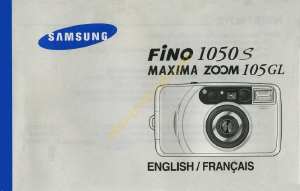 Mode d’emploi Samsung Fino 1050S Camera