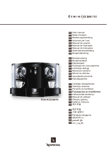 Manual Nespresso CS 200 PRO Gemini Máquina de café