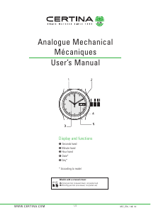 Handleiding Certina Urban C001.007.11.113.00 DS Podium Horloge