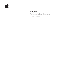 Mode d’emploi Apple iPhone (iOS 3.0) Téléphone portable