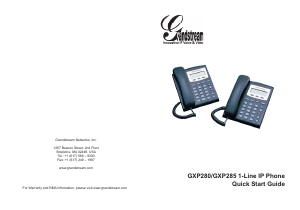 Mode d’emploi Grandstream GXP280 Téléphone IP