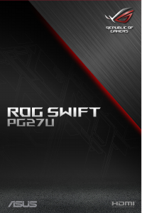 説明書 エイスース PG27UQ ROG Swift 液晶モニター