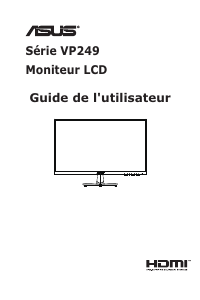 Mode d’emploi Asus VP249QGR Moniteur LCD