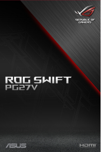 説明書 エイスース PG27VQ ROG Swift 液晶モニター
