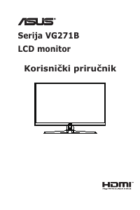 Priručnik Asus VG27WQ1B TUF Gaming LCD zaslon