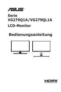 Bedienungsanleitung Asus VG279QL1A TUF Gaming LCD monitor