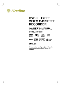 Handleiding Firstline FDC500 DVD-Video combinatie