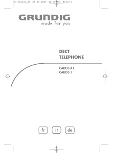 Mode d’emploi Grundig Calios 1 Téléphone sans fil