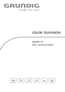 Mode d’emploi Grundig Lenaro 50 PXW 130-8720 DOLBY Téléviseur