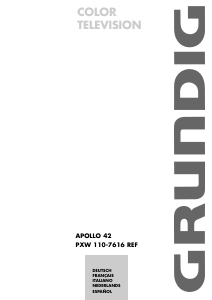 Mode d’emploi Grundig Apollo 42 PXW 110-7616 REF Téléviseur