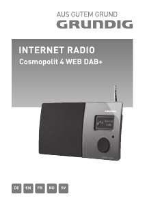 Mode d’emploi Grundig Cosmopolit 4 WEB DAB+ Radio