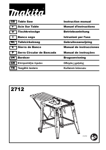 Manual Makita 2712 Table Saw