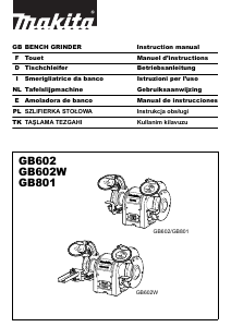 Manual Makita GB801 Bench Grinder