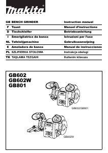 Mode d’emploi Makita GB602W Meuleuse d'établi