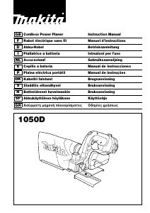 Manual de uso Makita 1050D Cepillo