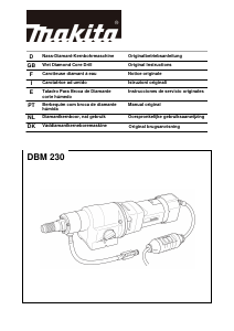 Manuale Makita DBM 230 Trapano carotatore diamante