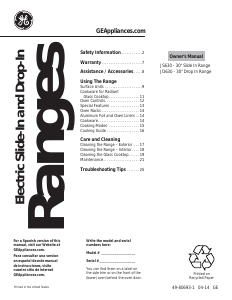 Manual GE JS630SFSS Range