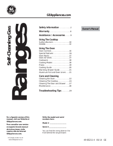 Manual GE PGB940SEHSS Profile Range