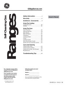 Manual de uso GE PGB945SEFSS Profile Cocina