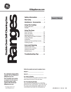 Manual de uso GE PGB950DEFBB Profile Cocina