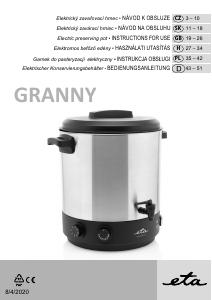 Manual Eta Granny 1127 90000 Preserving Cooker