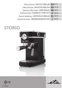 Bedienungsanleitung Eta Storio 6181 90020 Espressomaschine