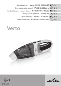 Manual Eta Verto Li-ion 5442 90000 Handheld Vacuum