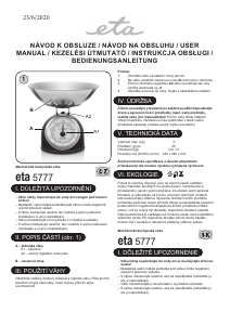 Manual Eta Storio 5777 90030 Kitchen Scale