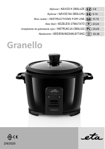 Manual Eta Granello 3139 90000 Rice Cooker
