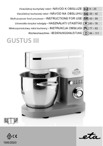 Manual Eta Gustus Gulliver III 3128 90010 Stand Mixer